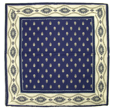 cushion cover 45 x 45 cm (Mireille_medaille. navy blue) - Click Image to Close
